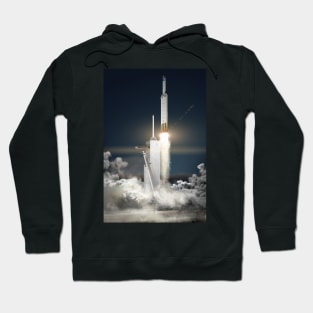 Falcon Heavy rocket launch by SpaceX, illustration (C031/1220) Hoodie